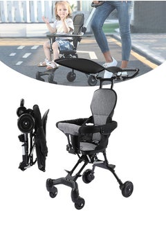 4 Wheels Baby Stroller Lightweight Quick One Hand Fold With Top Tray Compact And Stylish Design For Newborn To 3 Years Baby stroller, Child stroller, Lightweight travel stroller with adjustable handle and backrest, one-hand fold, for overhead airplane storage, shopping, walking, traveling