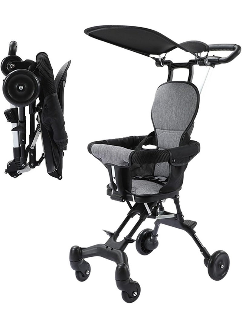 Beirui - 4 Wheels Baby Stroller Lightweight Quick One Hand Fold With Top Tray Compact And Stylish Design For Newborn To 3 Years Baby stroller, Child stroller, Lightweight travel stroller with adjustable handle and backrest, one-hand fold, for overhead airplane storage, shopping, walking, traveling - Image 1