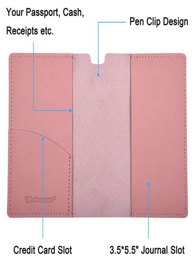 Wisdompro Journal Cover, 2 Pack Wisdompro PU Leather Notebook Cover for Field Notes,or Other 3.5" x 5.5" Pocket Notebooks - Pink - Image 5