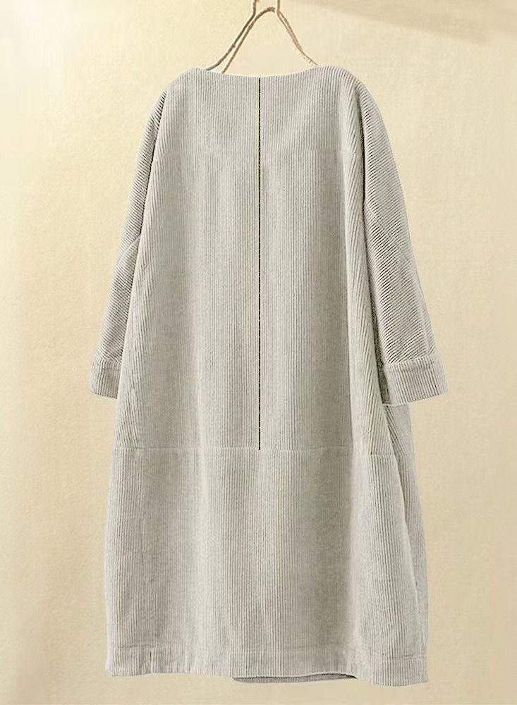 Loquat Casual Women's Round Neck A line Skirt Dress 