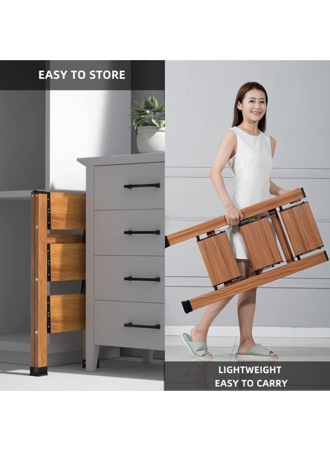 3-Step Folding Ladder – Anti-Slip Wide Steps, Lightweight Steel Frame, Indoor & Outdoor Use  - Image 3