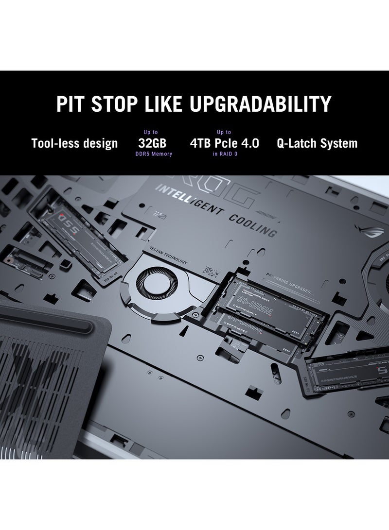 أسوس لابتوب ROG Strix G16 للألعاب (2025) بشاشة FHD مقاس 14 بوصة، مع معالج Core i7 14650HX/ذاكرة RAM سعة 16 جيجابايت/قرص SSD سعة 1 تيرابايت/بطاقة رسومات NVIDIA GeForce RTX 5050 سعة 8 جيجابايت/نظام Windows 11 Home باللون الرمادي الإنجليزي Eclipse - Image 5