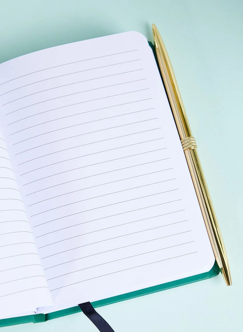 Back to school kit A6 Hardcover Notebook With Metallic Pen