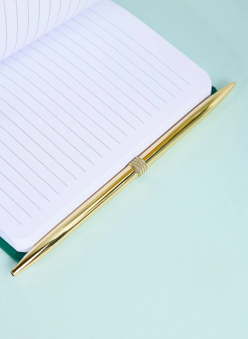 Back to school kit A6 Hardcover Notebook With Metallic Pen