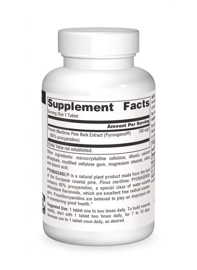 Source Naturals - Pycnogenol 100 mg Proanthocyanidin Complex - 60 Tablets - Image 1