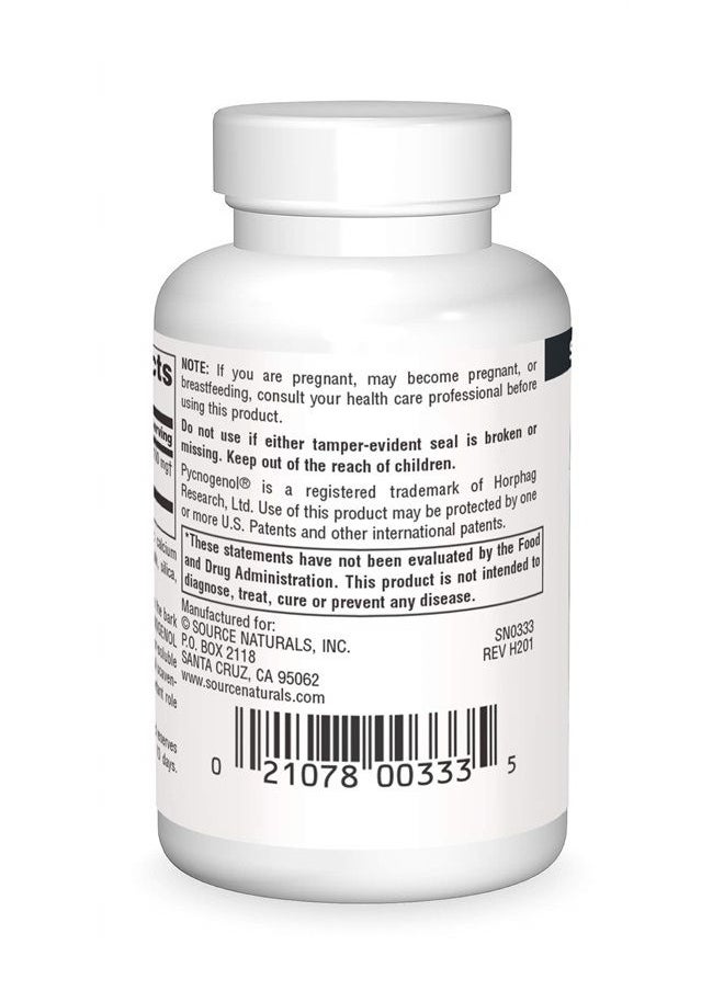 Source Naturals - Pycnogenol 100 mg Proanthocyanidin Complex - 60 Tablets - Image 1