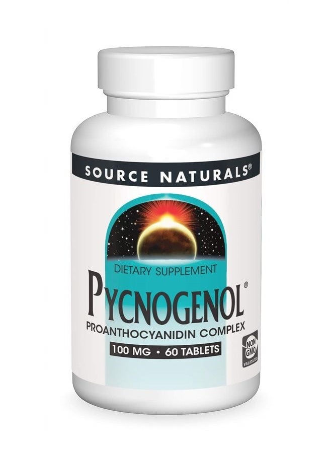 Source Naturals - Pycnogenol 100 mg Proanthocyanidin Complex - 60 Tablets - Image 1
