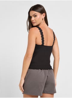 Ginger Basics Lace Ribbed Cami  - Image 2