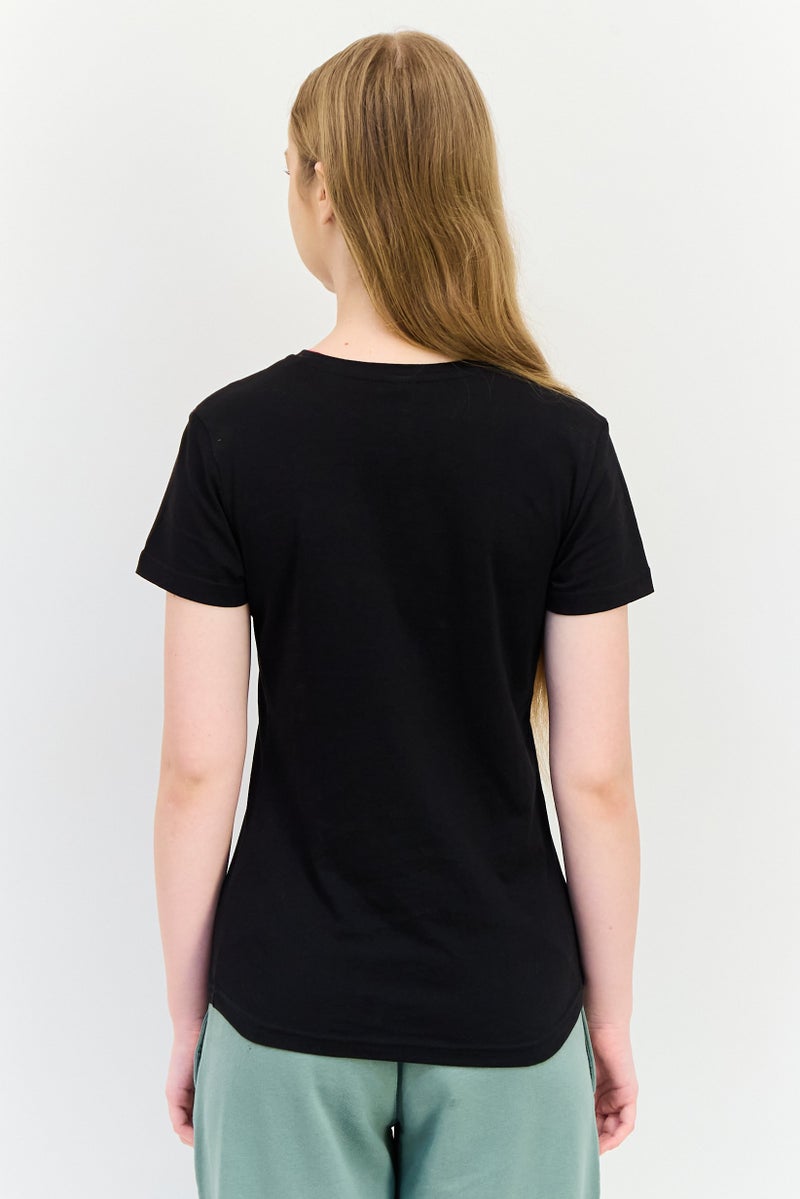 PUMA Women Regular Fit Short Sleeve Training T-shirt, Black - Image 2