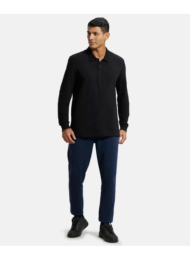 JOCKEY - Jockey Men's Full Sleeved Polo T-Shirt AM96_Black_XL - Image 1