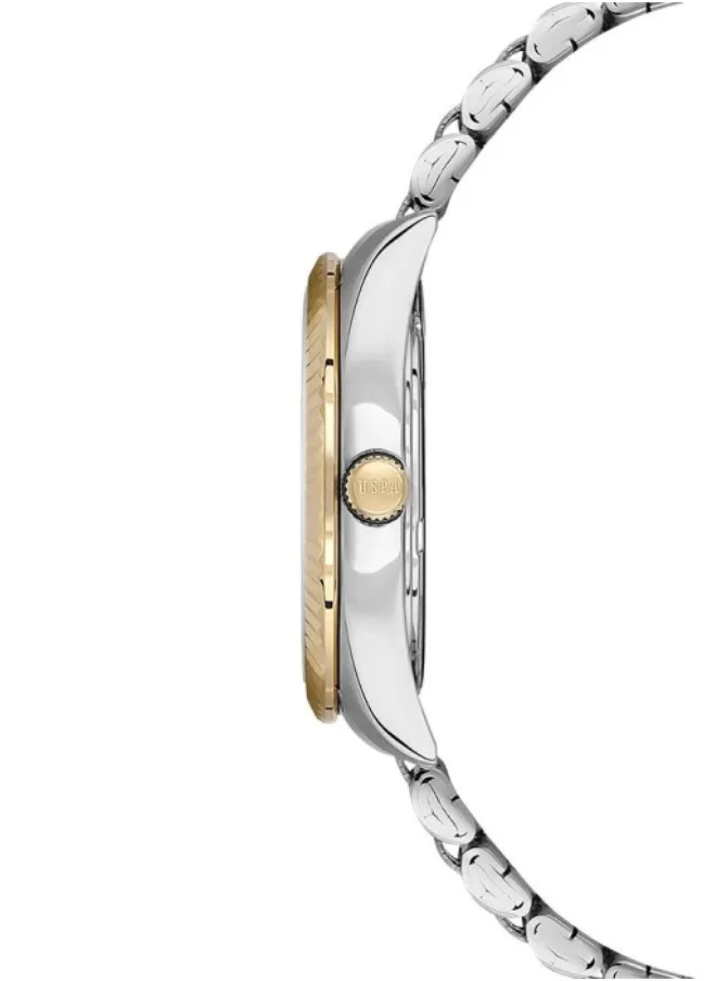 U.S. Polo Assn. Women's 34mm Watch with Silver Dial & Two Tone Bracelet