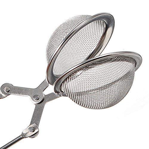 MSA Stainless Steel Green Tea Leaves Herb Mesh Ball Infuser Filter Clip Squeeze Strainer - Image 4