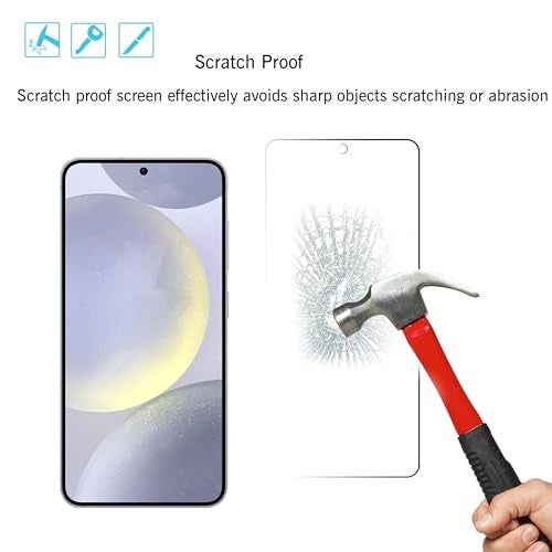 Ailun Screen Protector for Galaxy S24+ / S24 Plus [6.7 Inch] 3Pack + 3Pack Camera Lens Tempered Glass Fingerprint Unlock 0.25mm Anti-Scratch Case Friendly Clear - HD - Image 3