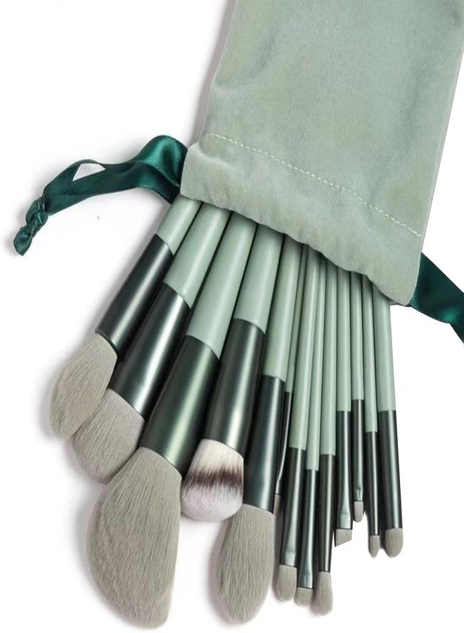 SNAPCOM 13pcs Luxury Oval Makeup Brush Set with Soft Nylon Bristles use for women and girl cosmetic makeup brush Eyeshadow, Eyebrow Brush, Blusher Brush, Foundation Brushe With Cosmetic Bag(1 pack) - Image 2