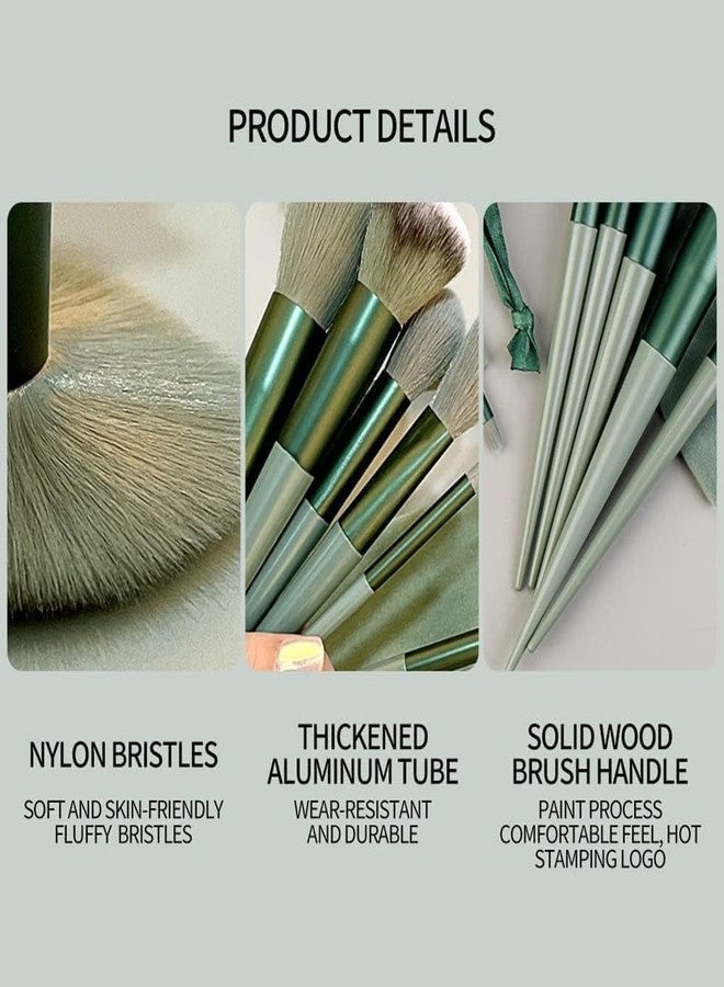 SNAPCOM 13pcs Luxury Oval Makeup Brush Set with Soft Nylon Bristles use for women and girl cosmetic makeup brush Eyeshadow, Eyebrow Brush, Blusher Brush, Foundation Brushe With Cosmetic Bag(1 pack) - Image 5