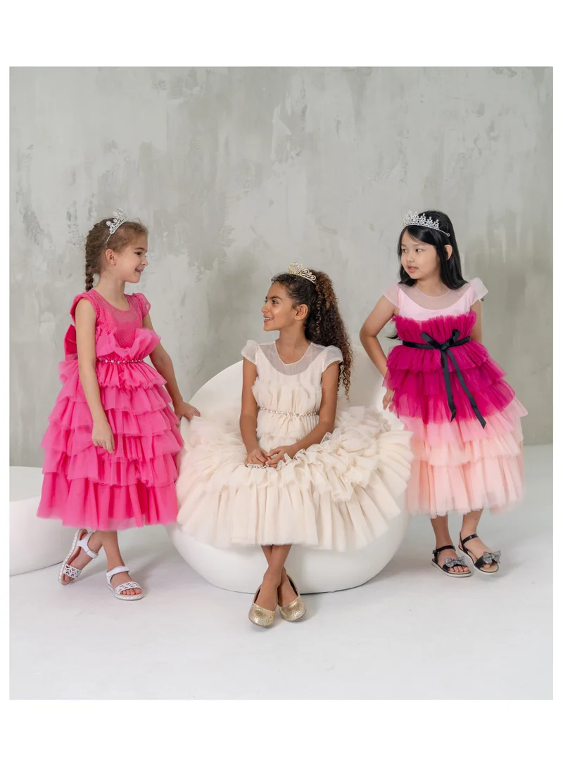 D'Daniela Tiered Tulle Dress