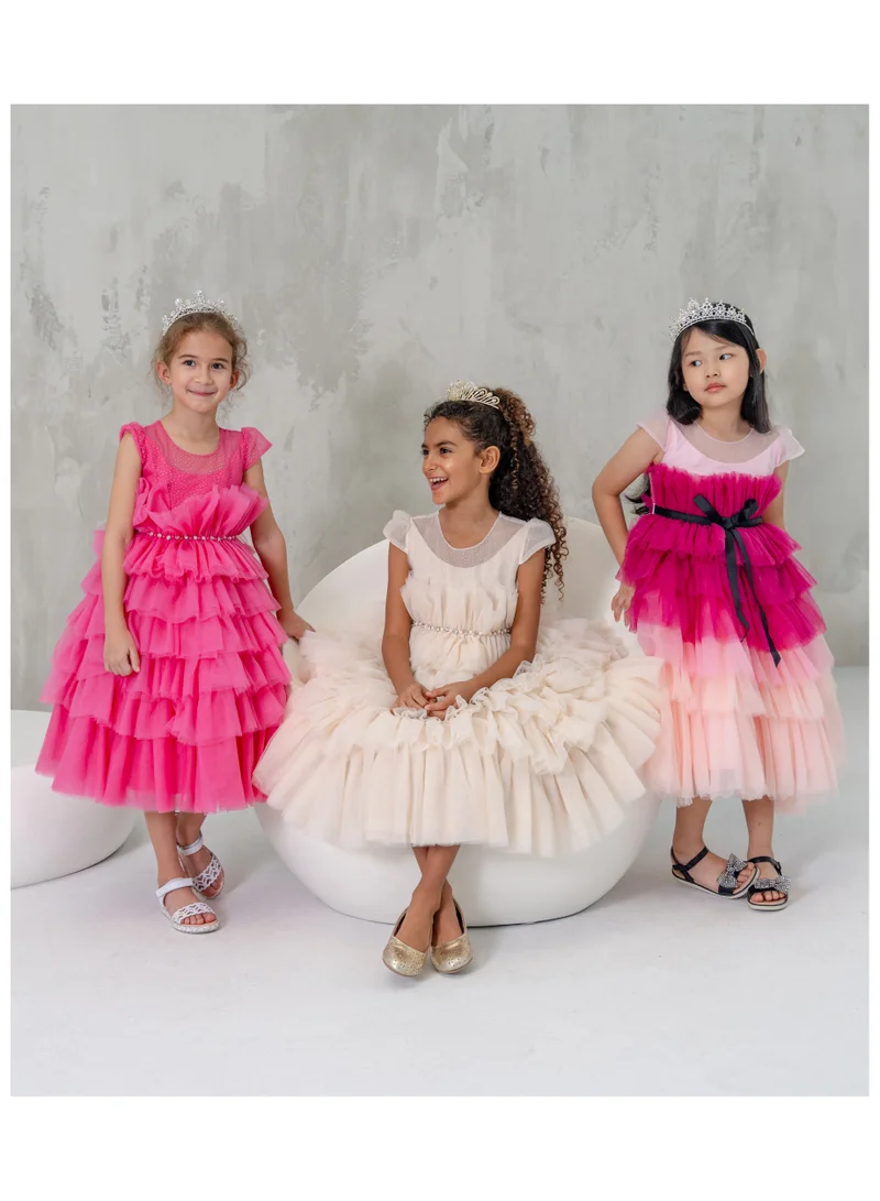 D'Daniela Tiered Tulle Dress