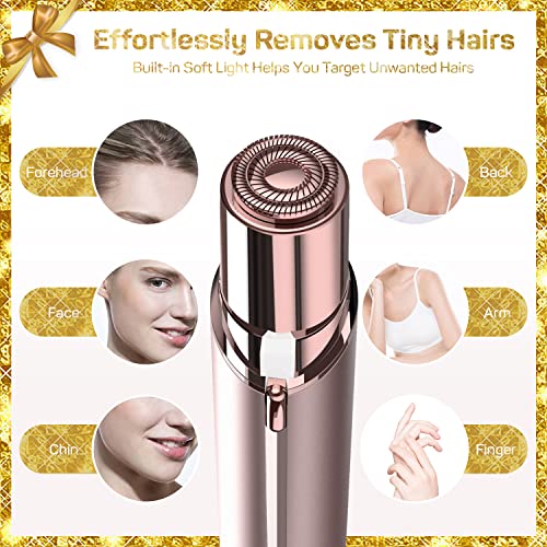 gurelax Facial Hair Remover for Women, Painless Hair Removal Device(with 2 x Replacement Heads) -Best Touch Face Shaver for Mother/Wife/Girlfriend, Electric Razors for Upper Lip, Chin - Image 2