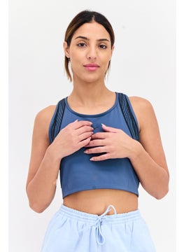 Reebok Women Sportswear Fit Outdoor Sports Bra, Slate Blue  - Image 1