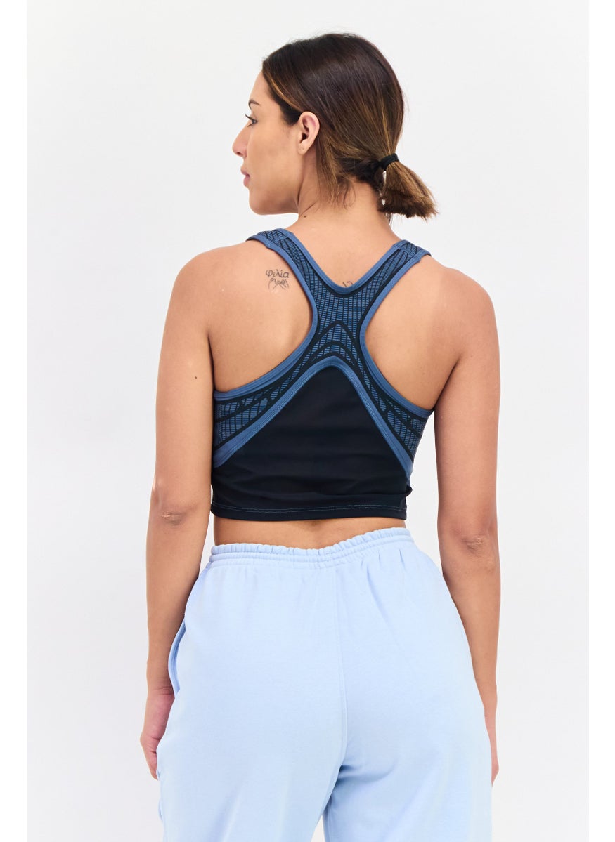 Reebok Women Sportswear Fit Outdoor Sports Bra, Slate Blue  - Image 3