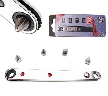 BGS 115 | Special Bit Ratchet | extra thin | 6.3 mm (1/4") Drive | incl. 4 special bits - Image 5