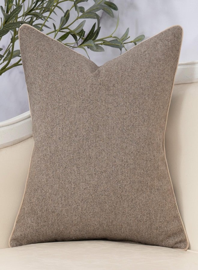 Yangest Neutral Floral Pillow Cover 20 x 20 Inches, Vintage Chenille Square Throw Pillow Cover Soft Decorative Farmhouse Accent Couch Pillow Cover for Living Room Bedroom, Coffee Brown - Image 2