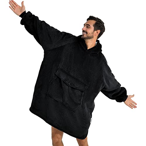 Krifey Wearable Blanket Hoodie for Men, Oversized Sherpa Fleece Sweatshirt with Giant Pocket, Cozy Birthday Gifts for Him - Image 1
