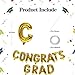 KALOR 16 Inch Gold Congrats Grad Banner Balloons Gold Congrats Grad Letters Sign Graduation Decorations 2026 for Graduation Party Decorations 2026 - Image 4