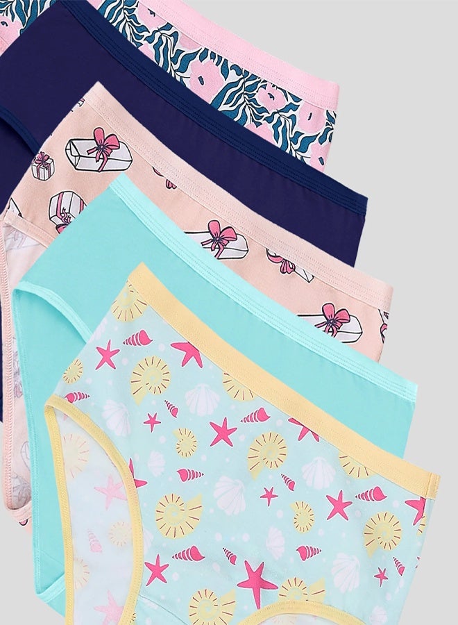 دايس ملابس داخلية بيكيني نسائية أنيقة مكونة من 5 قطع من القطن - Image 1