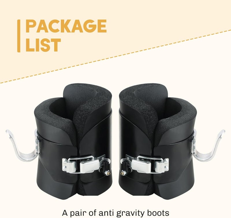 weyleity Anti Gravity Boots Inversion Hang Up Boots | Inversion Boots Gravity Compression Relief Exercise Recovery with 2 Gravity Hook - Image 2