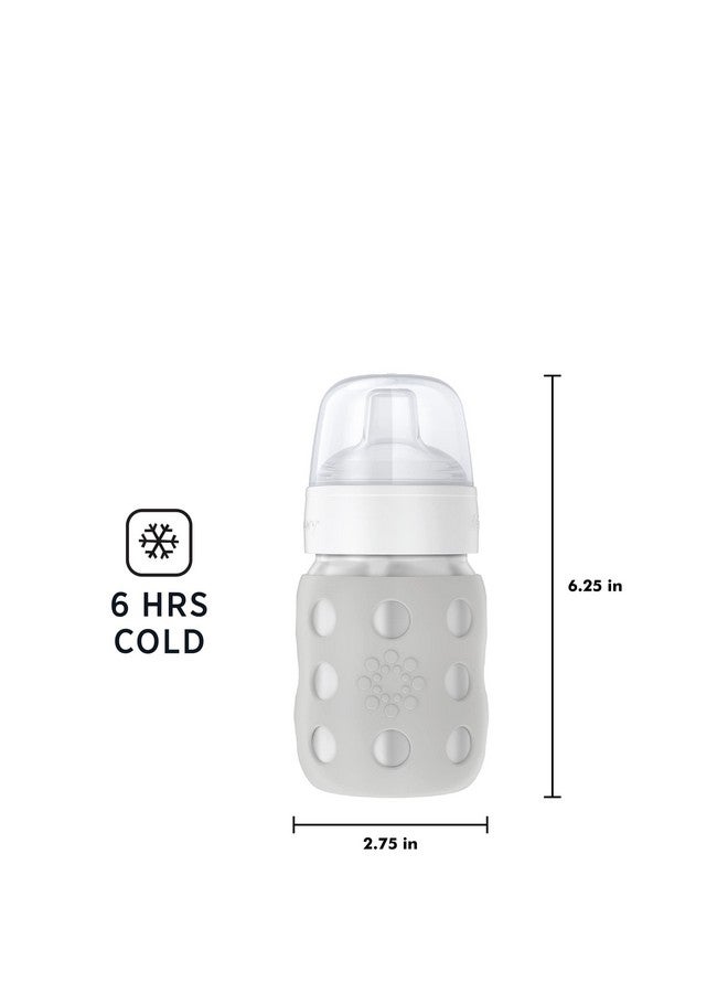 lifefactory 8Ounce Stainlesssteel Vacuuminsulated Wideneck Baby Bottle With Sippy Nipple Stone Gray Ls2251Wcg4 - Image 5