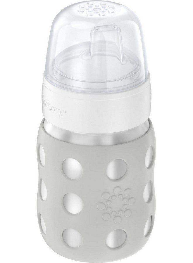lifefactory 8Ounce Stainlesssteel Vacuuminsulated Wideneck Baby Bottle With Sippy Nipple Stone Gray Ls2251Wcg4 - Image 2