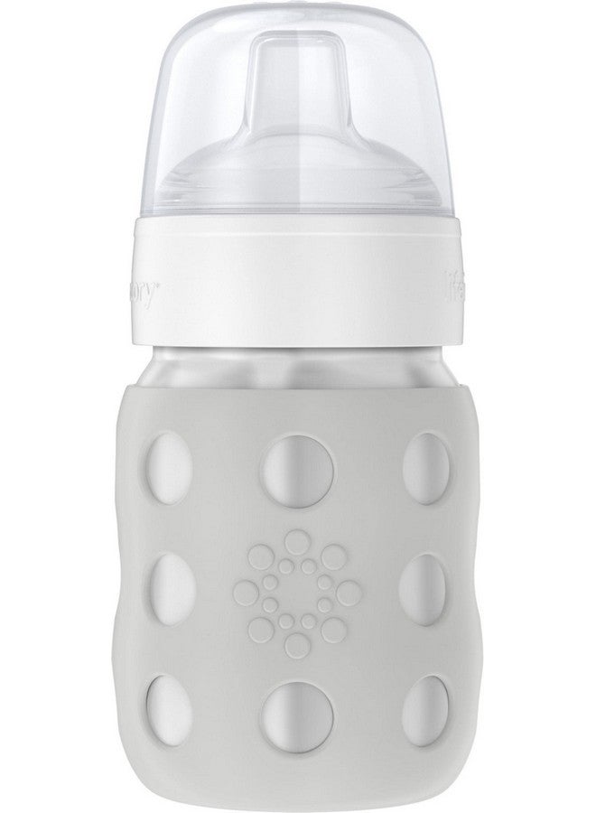 lifefactory 8Ounce Stainlesssteel Vacuuminsulated Wideneck Baby Bottle With Sippy Nipple Stone Gray Ls2251Wcg4 - Image 1