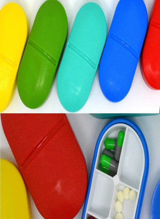 Wishbone Portable Rotating Weekly 7 Slots Round Medicine Organiser Pill Box (Design 1) - Image 3