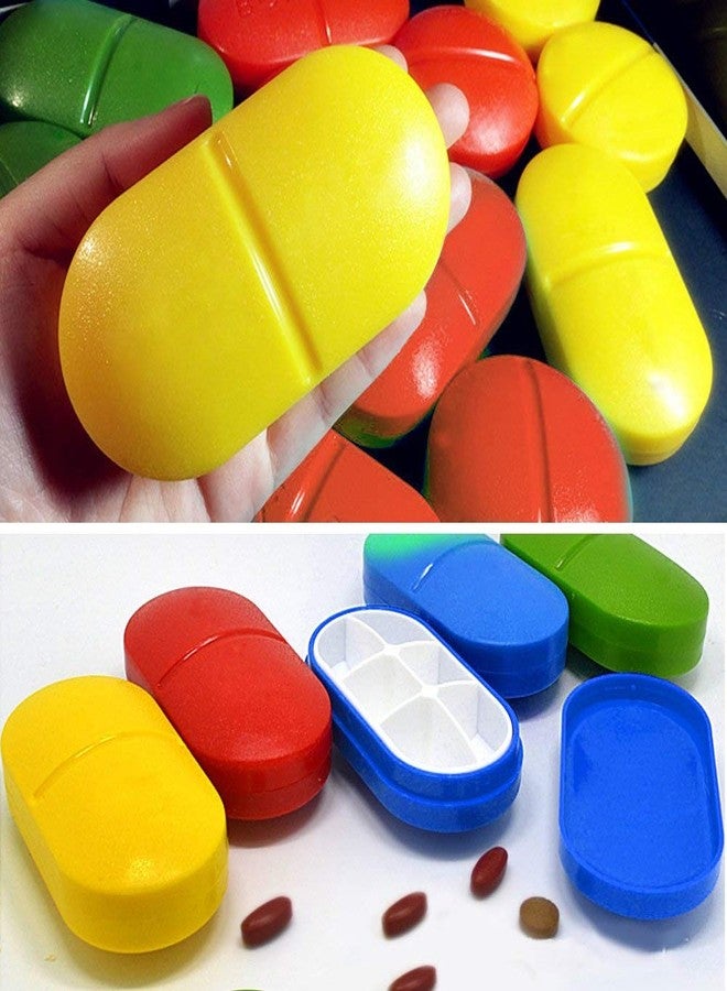 Wishbone Portable Rotating Weekly 7 Slots Round Medicine Organiser Pill Box (Design 1) - Image 4