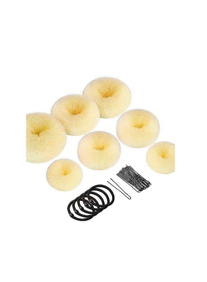 أوريتي صانع الكعك oriti صانع الكعك شعر المراهقين صانع الكعك نمط الحلقة مجموعة صانع الكعك مع 5 أشرطة 20 دبابيس بوبي 7 كعك تسريحة الشعر شينيون بيج - Image 2