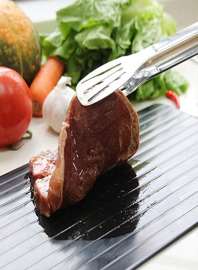 Haploon Rapid Defrosting Tray, High Density Aluminum Thawing Tray for Defrosting Frozen Food,Fast Thawing Plate for Defrost Meat Pork Beef Fish Frozen Foods Without A Microwave or Hot Water - Image 2