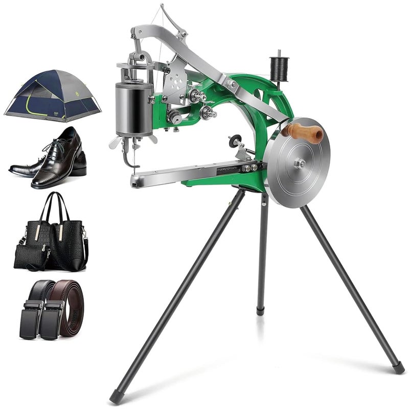 FAHKNS Leather Sewing Machine, Shoe Repair Machine Cobbler Sewing Machine with Dual Cotton Nylon Line Canvas Leather Stitching Machine for Shoes Tents - Image 1