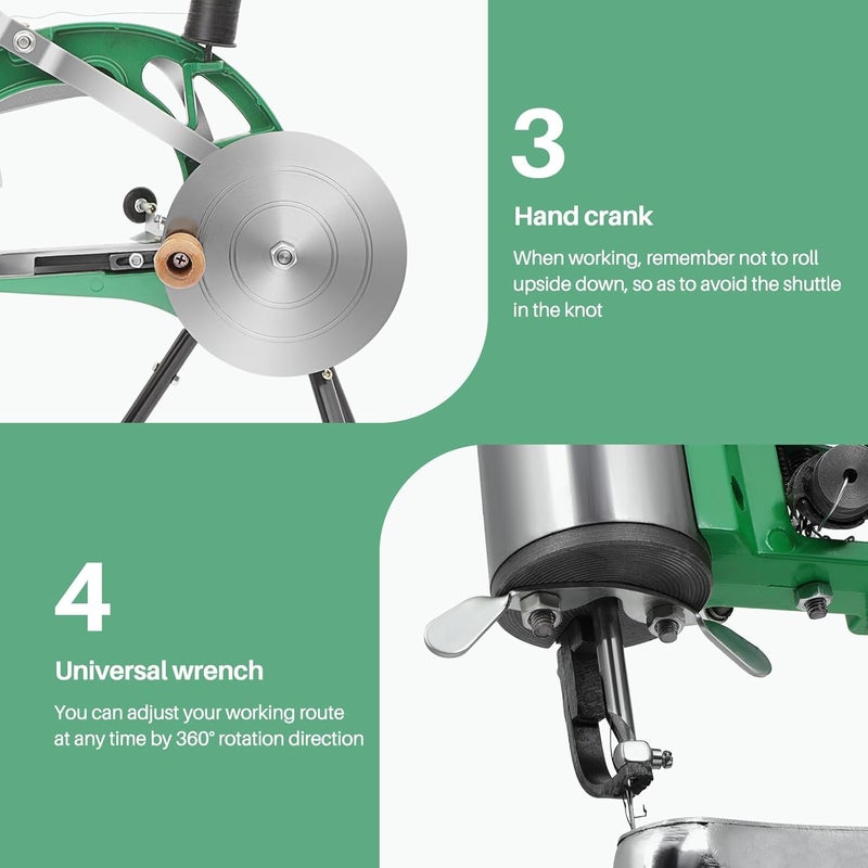 FAHKNS Leather Sewing Machine, Shoe Repair Machine Cobbler Sewing Machine with Dual Cotton Nylon Line Canvas Leather Stitching Machine for Shoes Tents - Image 5