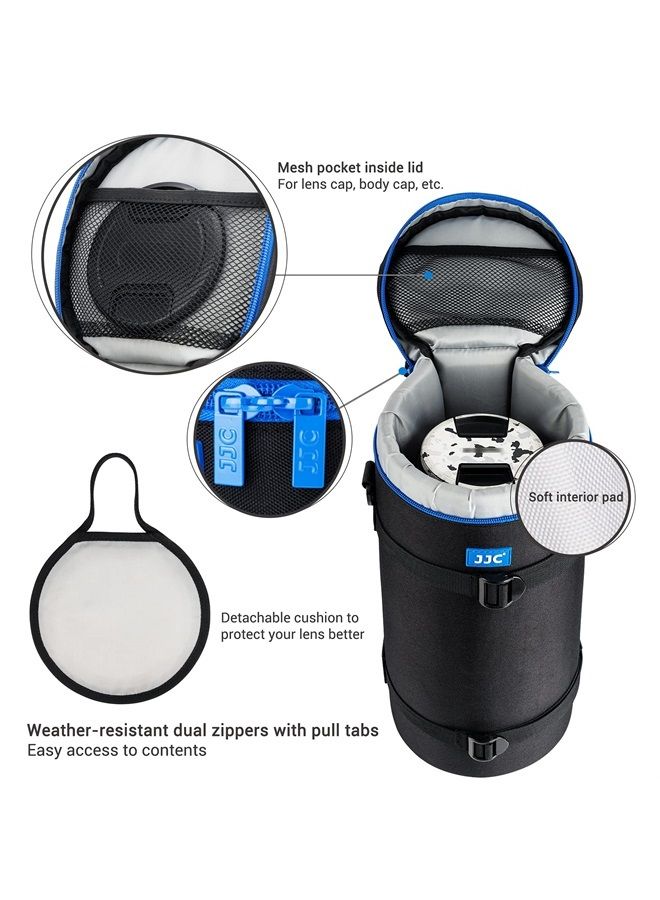 JJC Deluxe Lens Case Pouch for Sony FE 200-600mm Lens with Teleconverter and Other Lenses Below 5.5" x 14.6"(D x L), Foam Cushion Interior for Better Protection, Anti-Shock, Water-Resistant & Portable  - Image 4