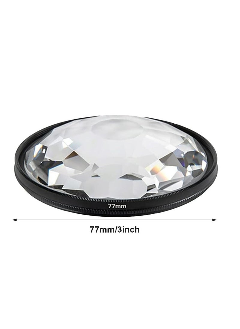 Generic 77mm Camera Lens Filter, Crystal Clear 77mm Glass Prism Camera Lens Filter - Capture Stunning Images with Variable Subjects - Essential SLR Photography Accessory (Kaleidoscope)  - Image 2