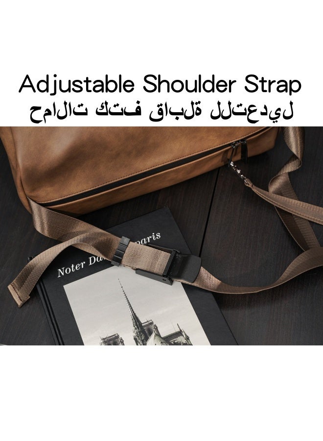 شبيلي حقيبة كتف من الجلد الصناعي للرجال، حقيبة سياحية متعددة الجيوب للأولاد، حقيبة رياضية، حقيبة رسول، حقيبة رياضية يومية للتنقل، حقيبة كروس بودي، حقيبة جانبية، حقيبة حمل للطلاب والمراهقين  - Image 5