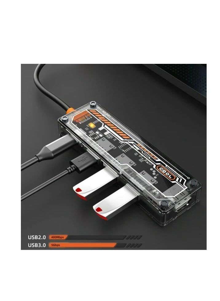 General - Type C Hub Docking Station Usb HUB Multi-function Hub Computer Mobile Phone Tablet USB3.0 High-speed 5Gbps Docking Station 4xUSB3.0+Type-C - Image 1