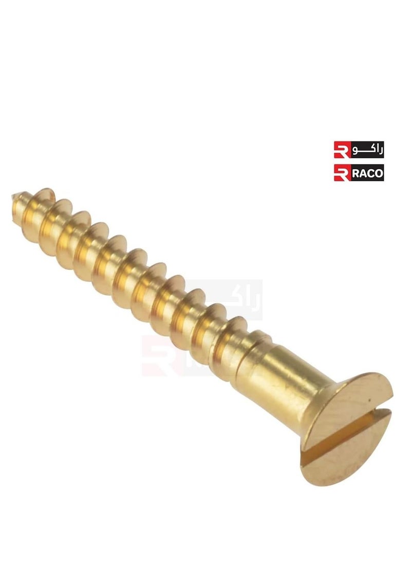 RACO Outlet Bright Polished Brass Wood Screws Chipboard Brass Wood Screws, Phillips Drive, Gold Passivated, 8 Different Specifications Sizes Pack of 10 - Image 3