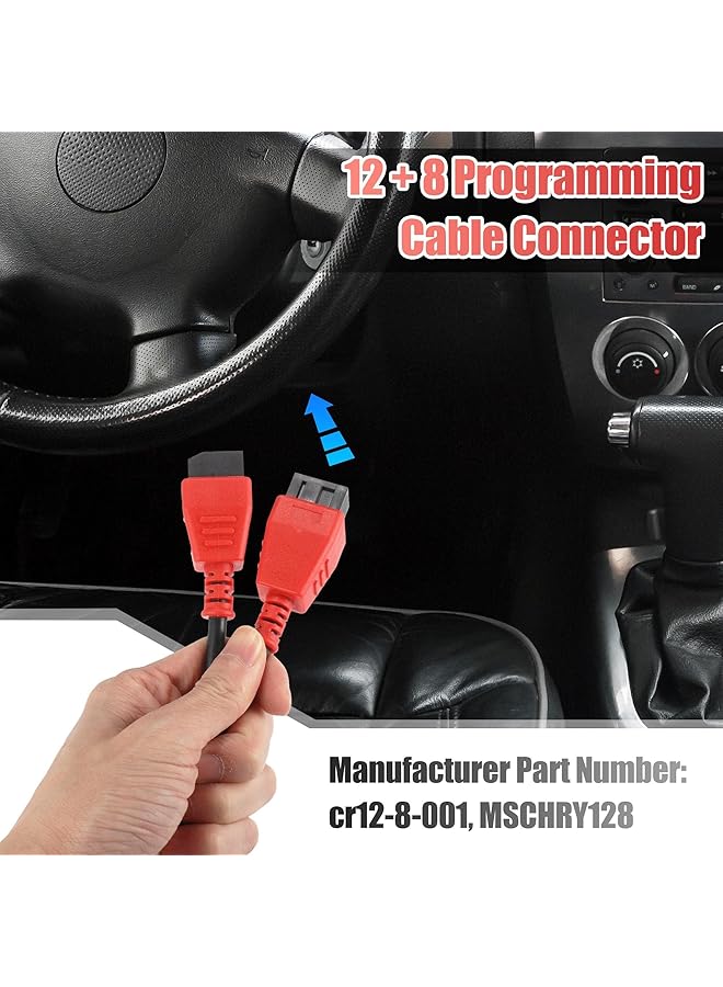 Excefore Cable Adapter For Chrysler 12+8 Programming Diagnostics, Autel Obd2 Adapter Security Bypass Cable, For Autel Ds808 Maxisys Ms905 Ms906 Ms906Bt Ms906S Pro Elite Autel And More - Image 3