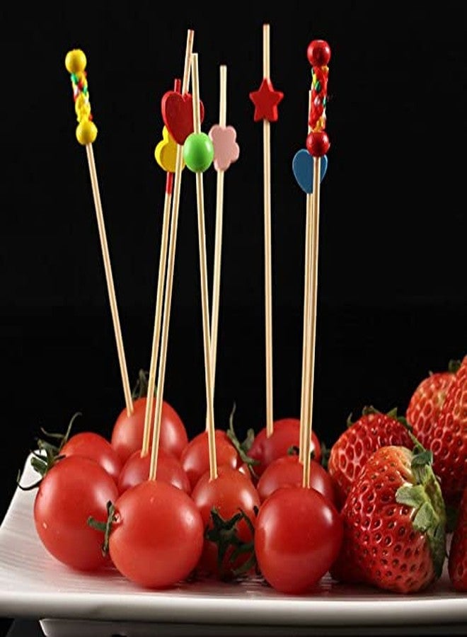 Adaamya® - 100 Pcs - Cocktail Picks Cocktail Sticks, Toothpicks Fruit Garnish Sticks, Bamboo Toothpicks Party Supplies (Mix Colors) (100) - Image 2