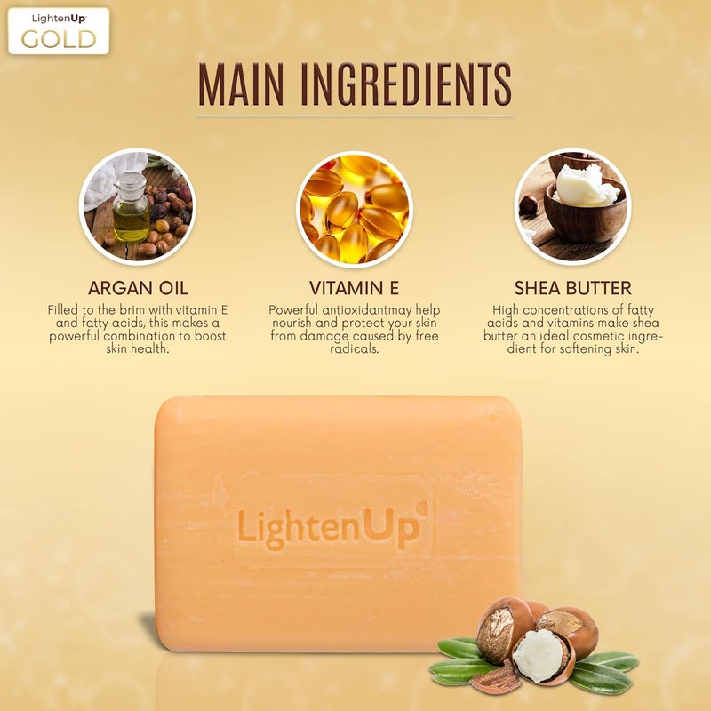 OMIC LightenUp LightenUp AntiAging Cleansing Bar Soap 200g Antioxidant Properties with Shea Butter and Argan Oil - Image 3