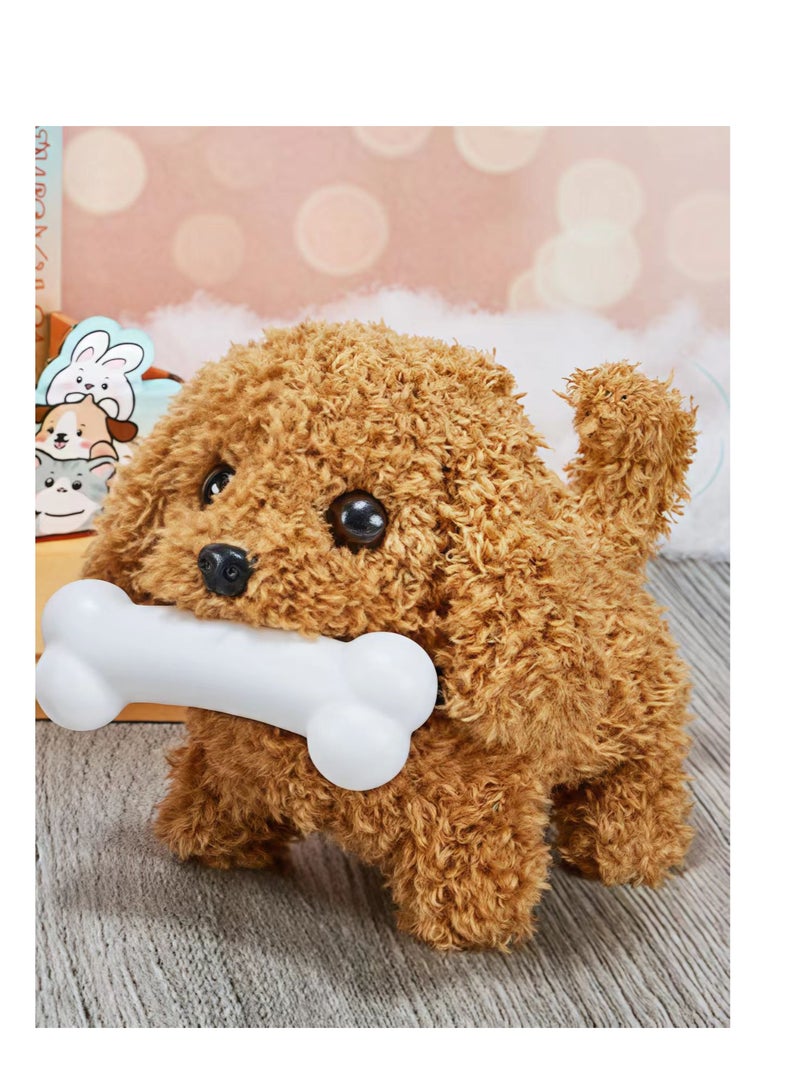FLYHSO Cute pet dog with dog cage, walking call, electronic toys, interactive birthday gift for children, baby, Teddy - Image 2