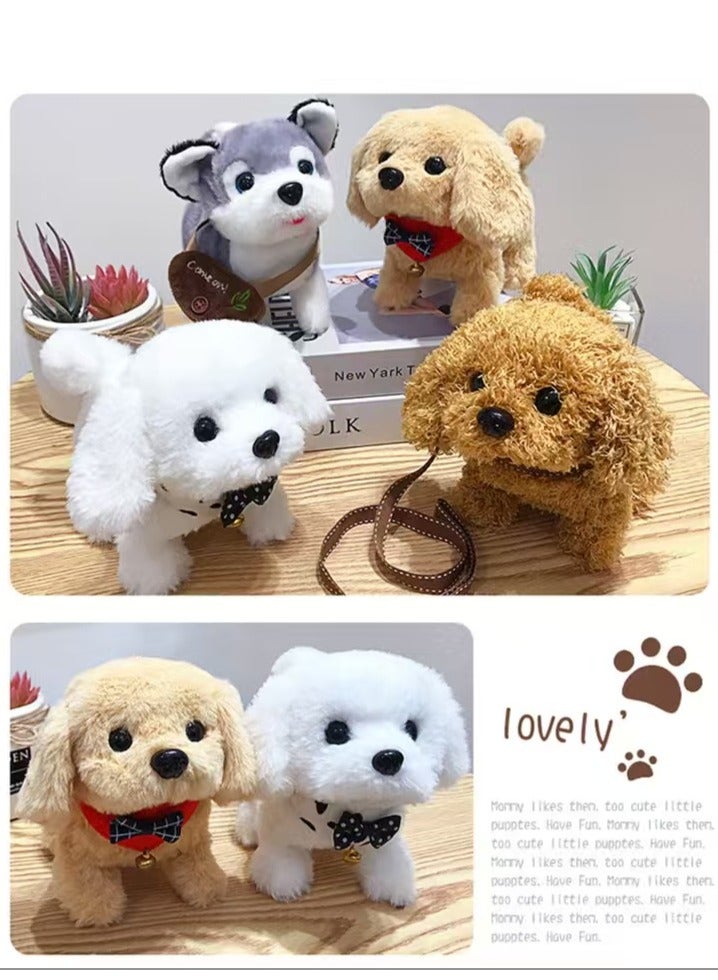FLYHSO Cute pet dog with dog cage, walking call, electronic toys, interactive birthday gift for children, baby, Teddy - Image 3