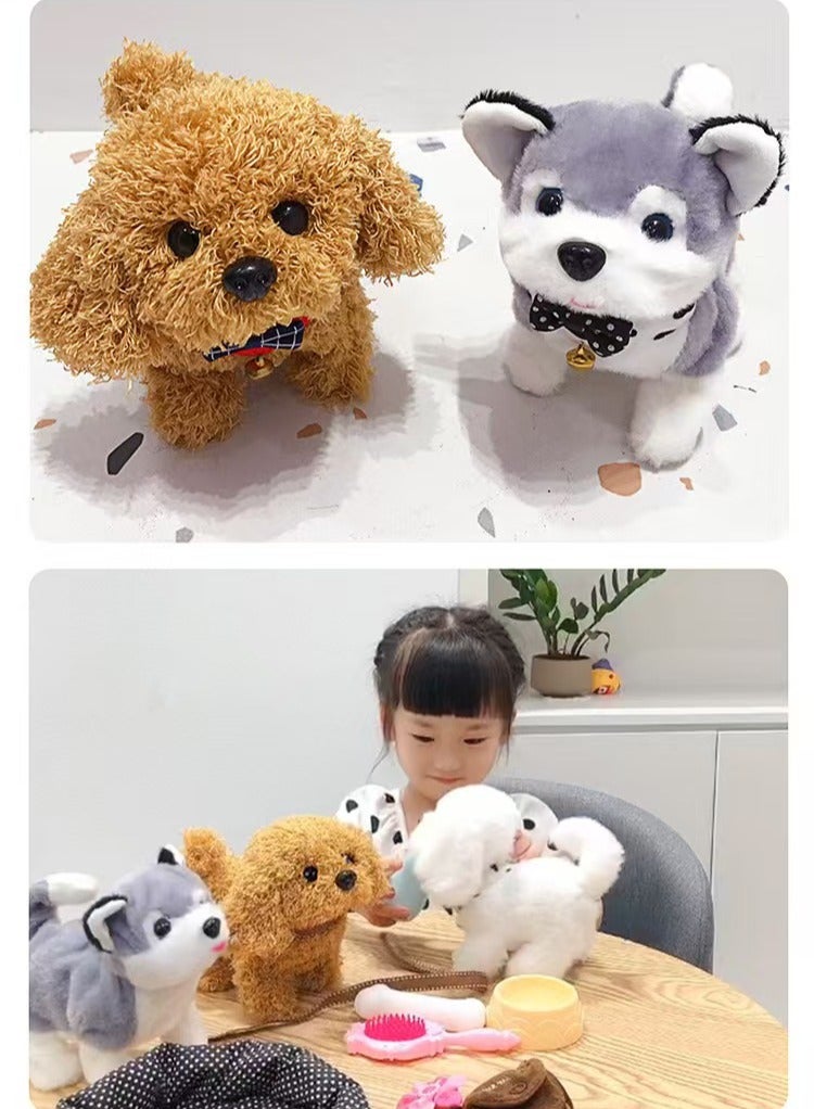 FLYHSO Cute pet dog with dog cage, walking call, electronic toys, interactive birthday gift for children, baby, Teddy - Image 4